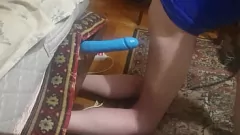Play Russian Crossdresser Sissy Solo Dildo Play - Hot Amateur Femboy Action