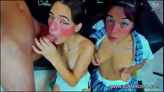 play Orgie amatoră în trei cu provocare Deepthroat și cocoși mari